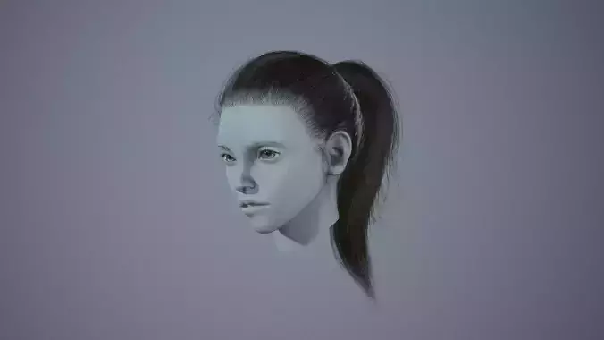 Realtime Womans pony tail