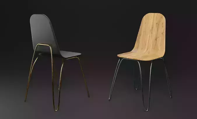 modern chair  Low-poly 3D model