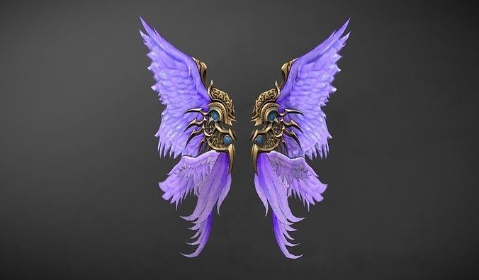 Futuristic Wing Low-poly 3D model