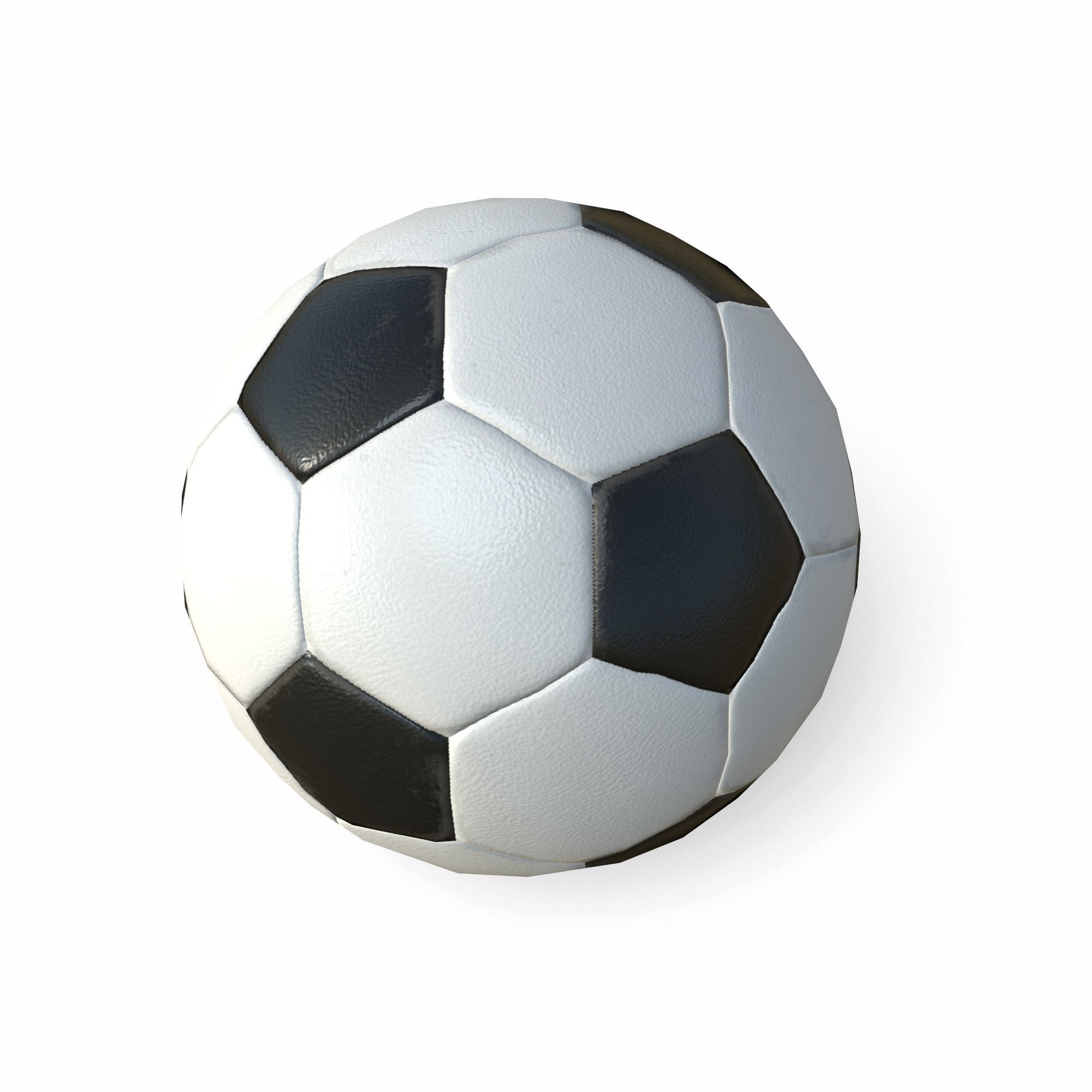 Soccer Low Poly PBR Model ball 3D model_1