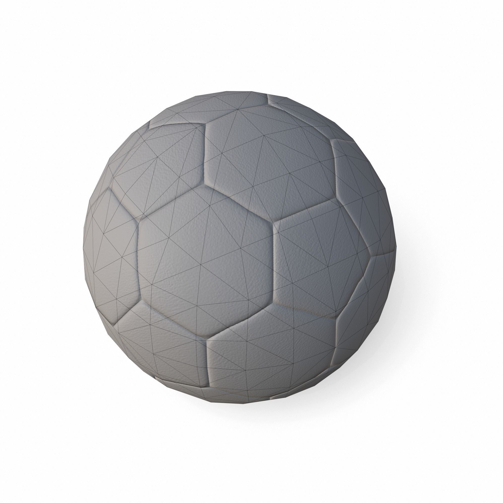Soccer Low Poly PBR Model ball 3D model_7