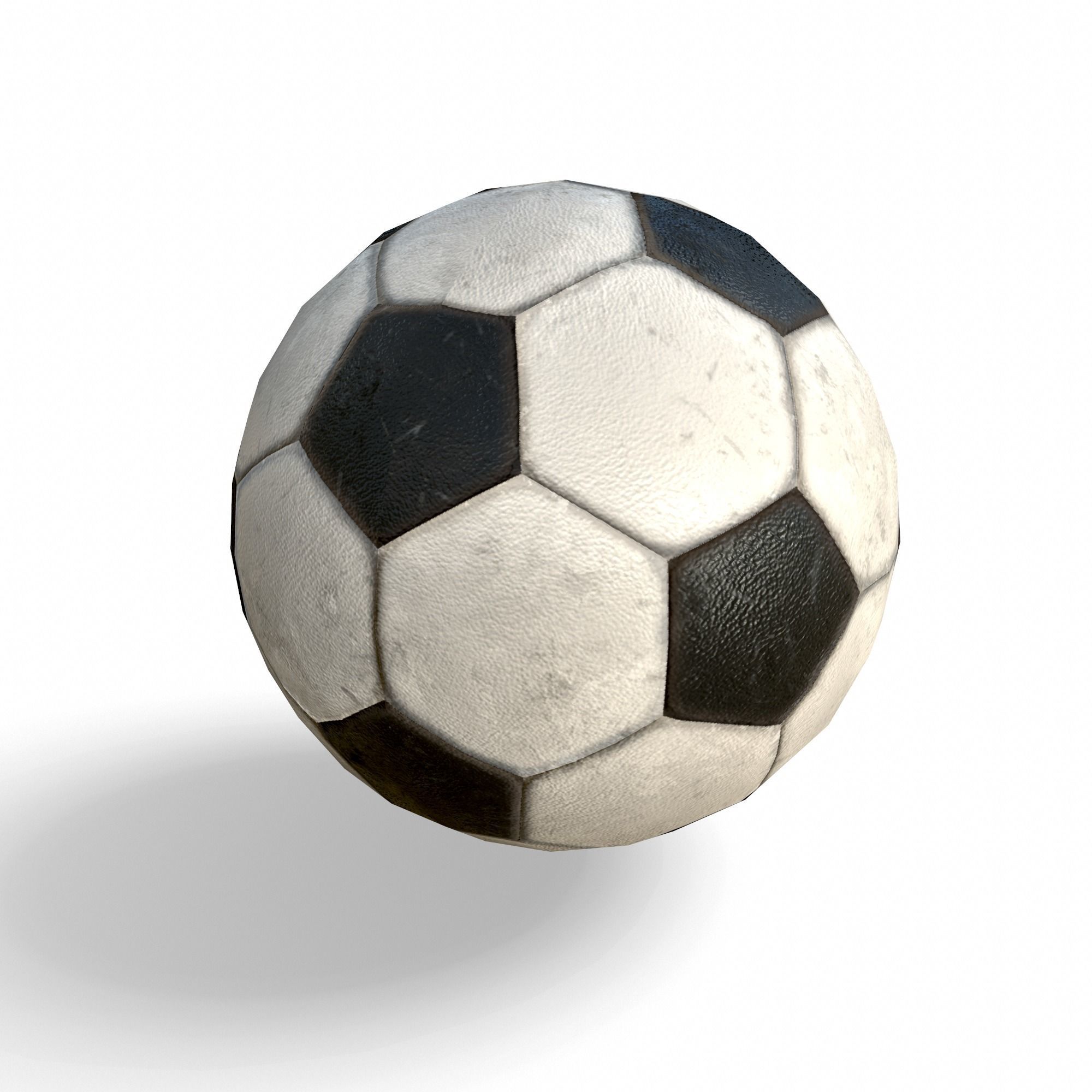 Soccer Low Poly PBR Model ball 3D model_4
