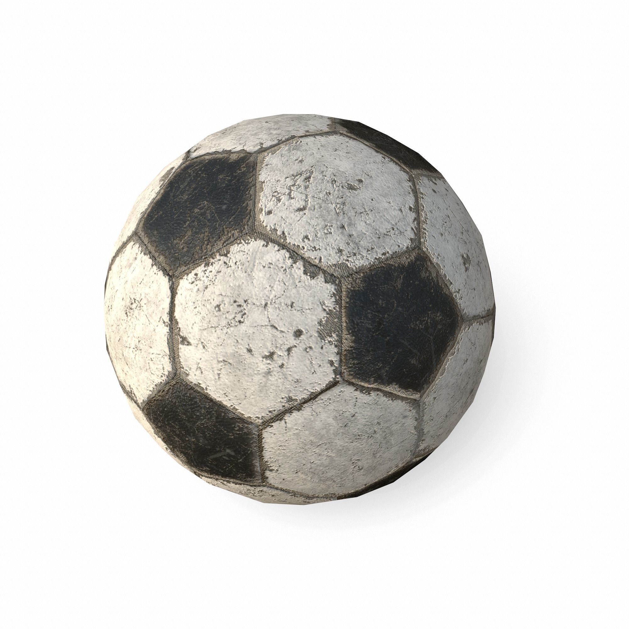 Soccer Low Poly PBR Model ball 3D model_9