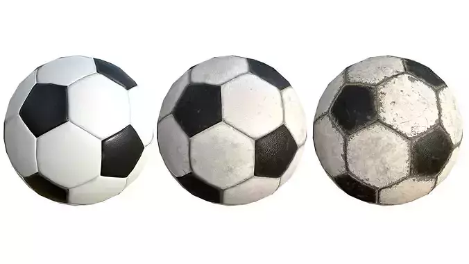 Soccer Low Poly PBR Model ball