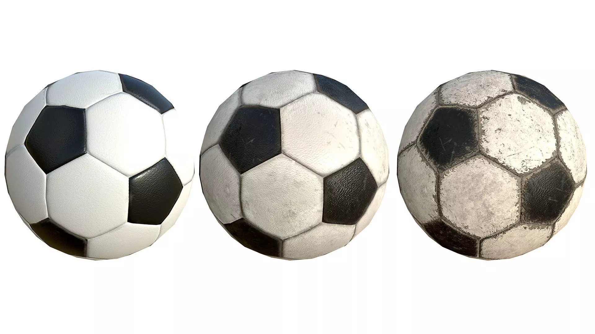 Soccer Low Poly PBR Model ball 3D model_0