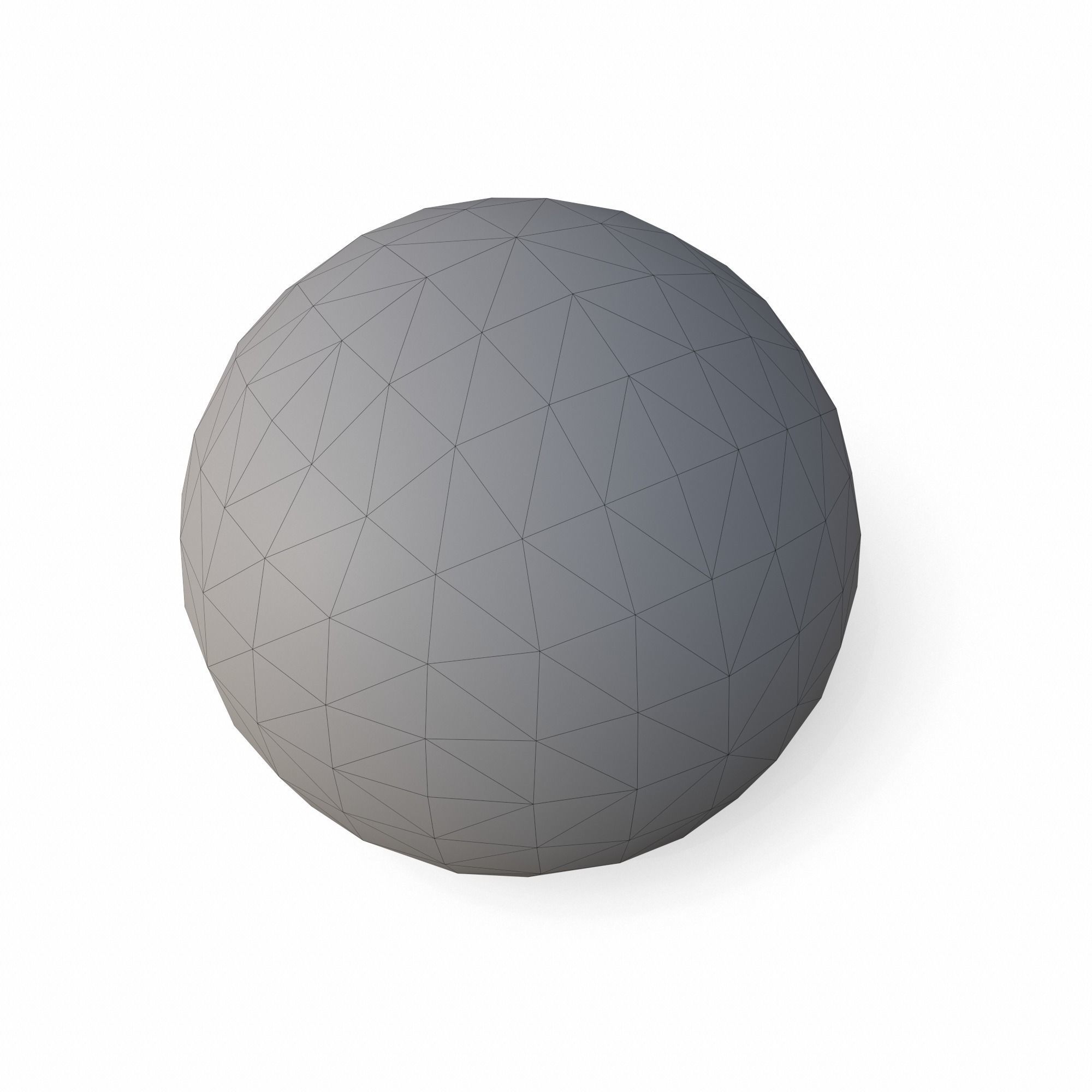 Soccer Low Poly PBR Model ball 3D model_5