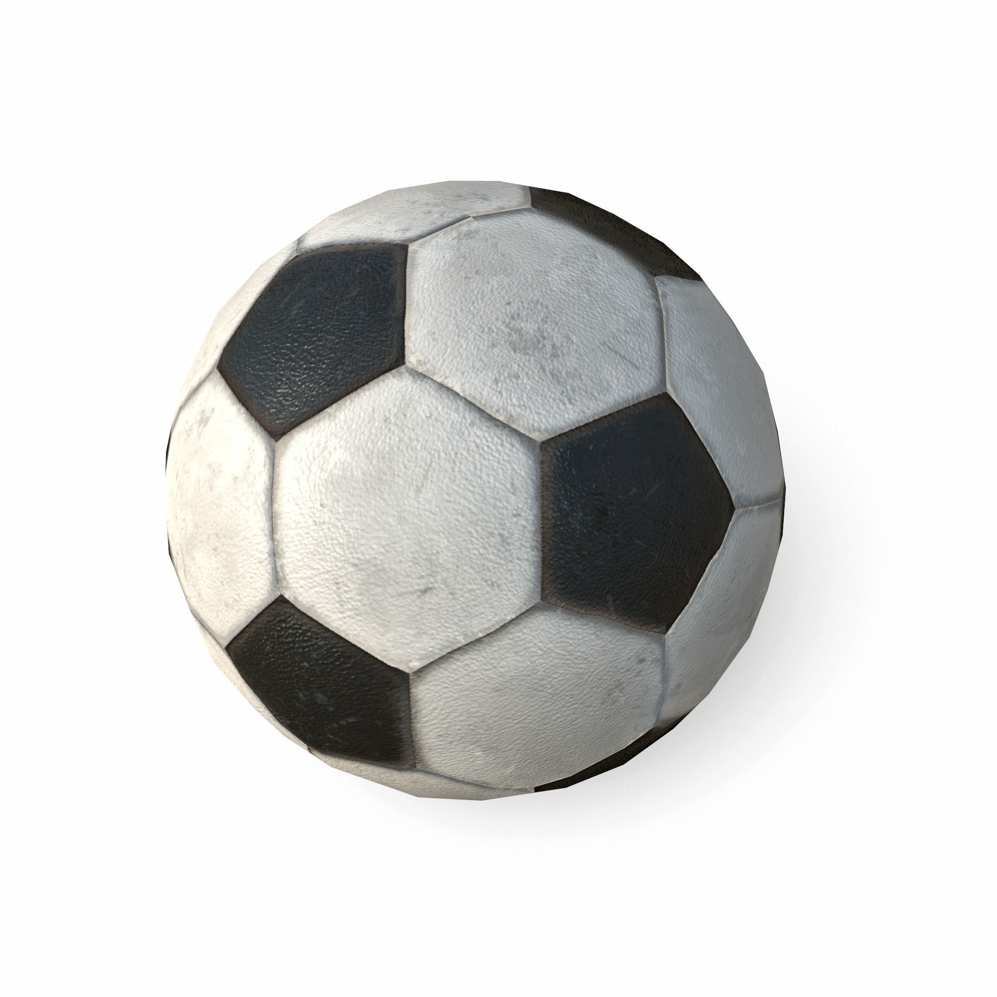 Soccer Low Poly PBR Model ball 3D model_3