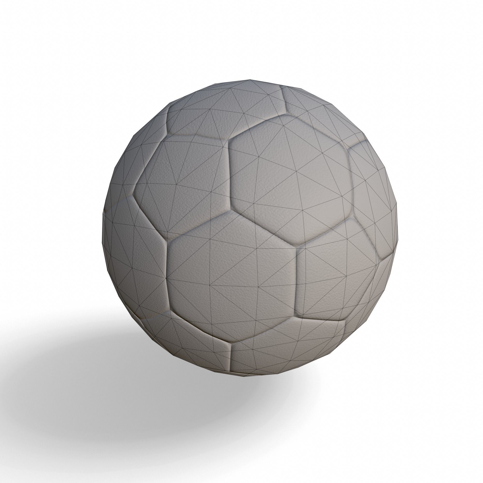 Soccer Low Poly PBR Model ball 3D model_8