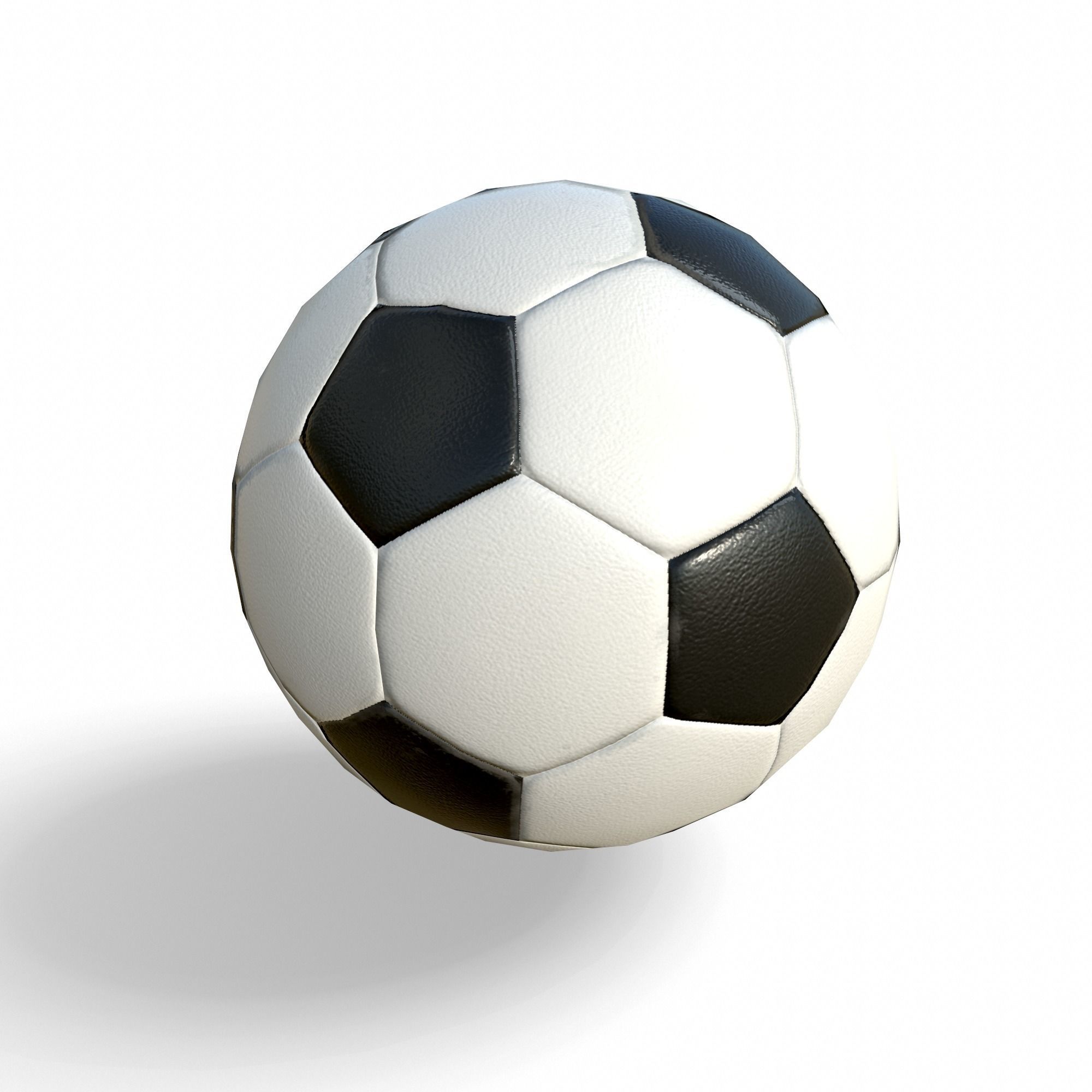 Soccer Low Poly PBR Model ball 3D model_2