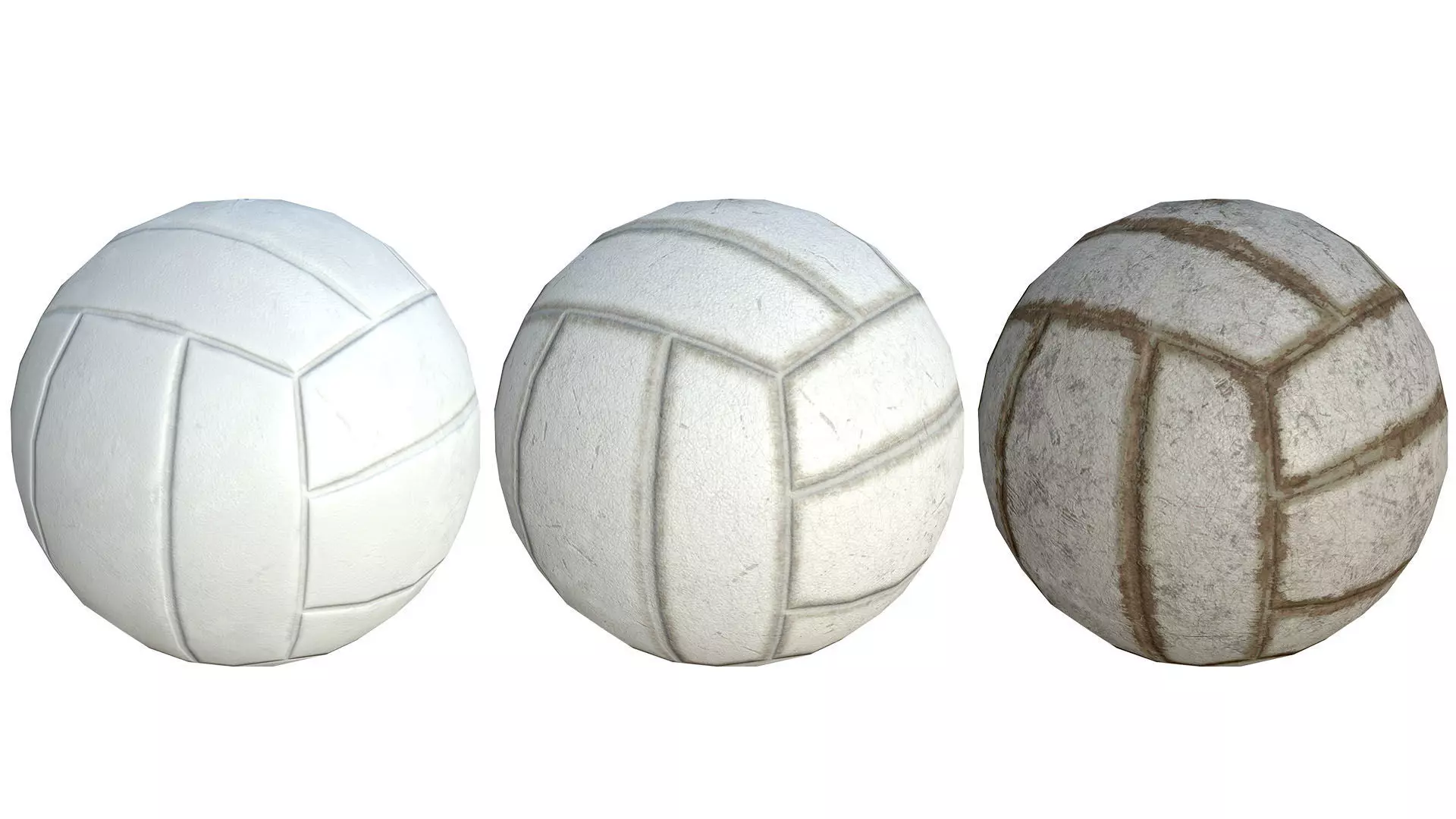 Volleyball Low Poly PBR Model ball 3D model_0