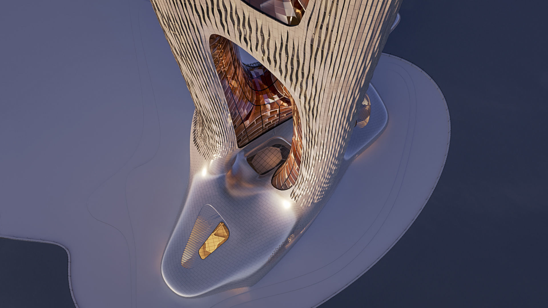 Futuristic building 40 3D model_2