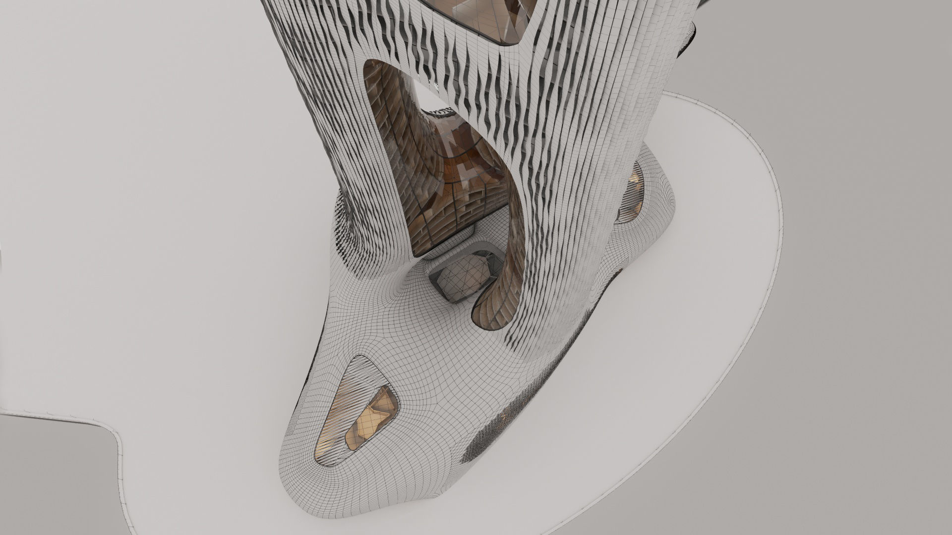 Futuristic building 40 3D model_3