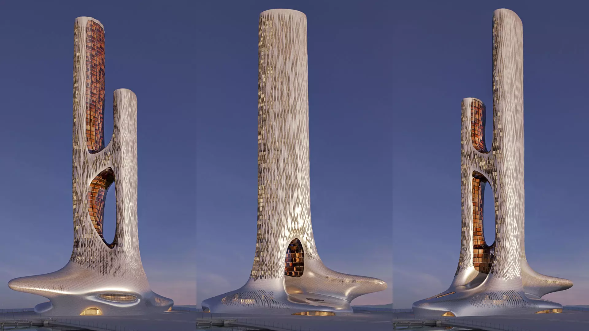 Futuristic building 40 3D model_0