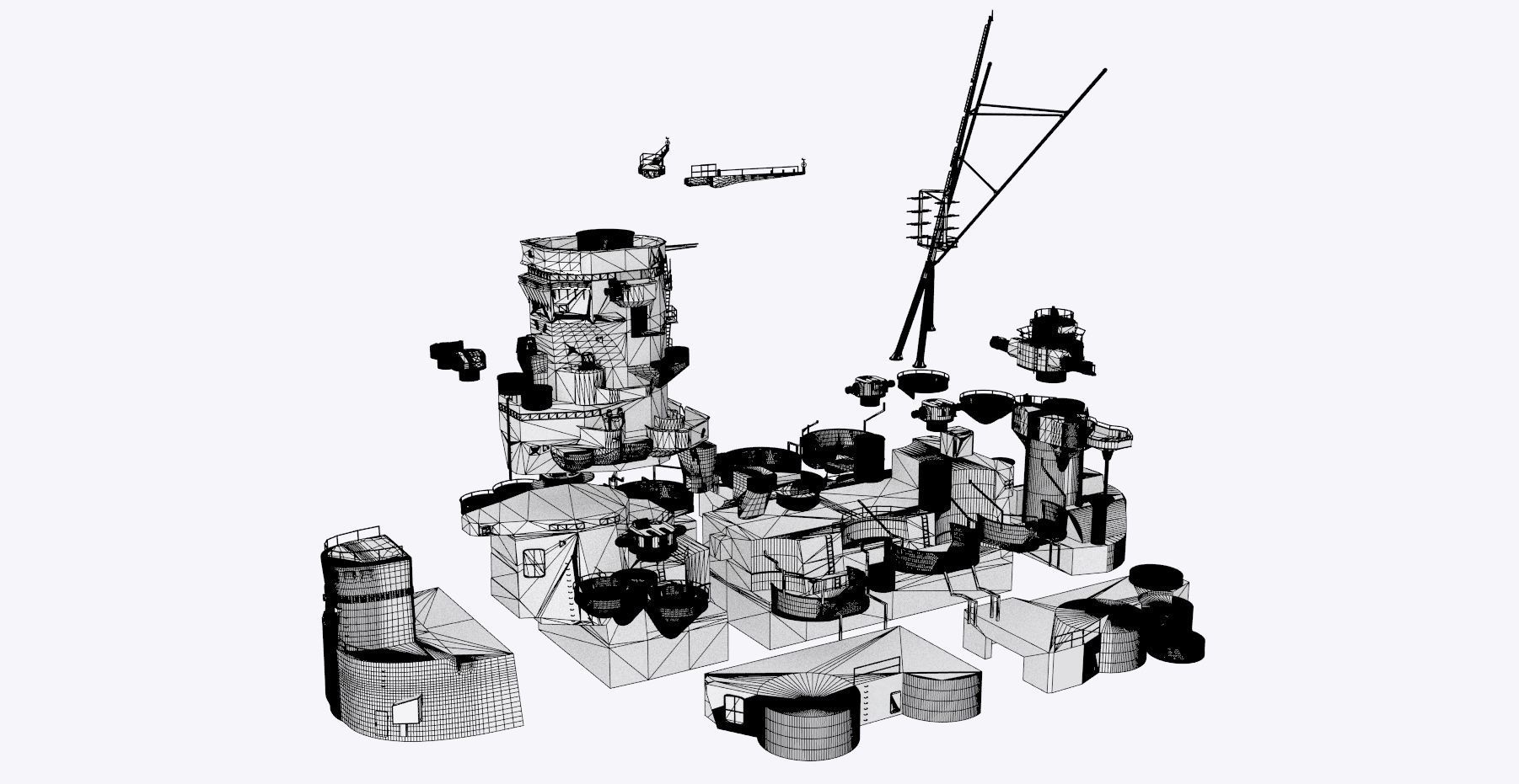 BATTLESHIP YAMATO - Personal license - 1-200 scale 3D print model_27