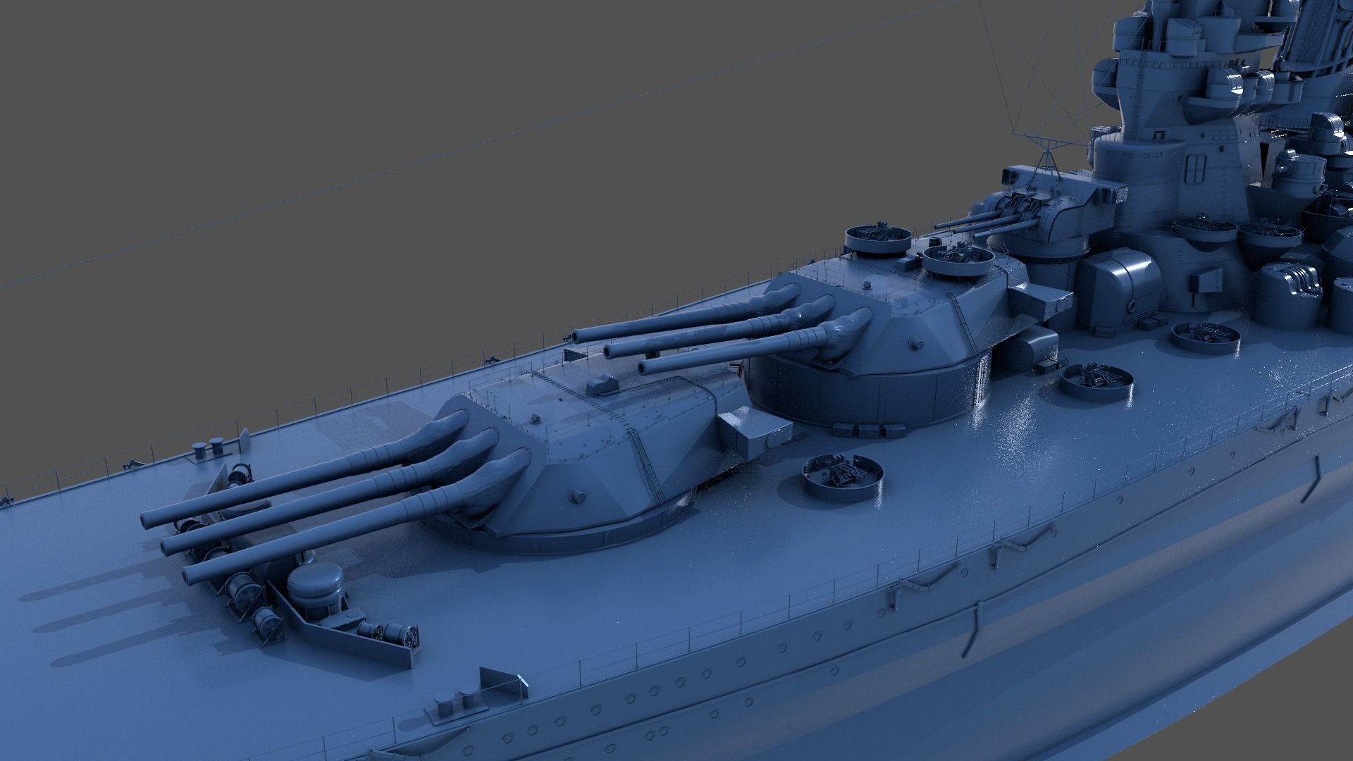 BATTLESHIP YAMATO - Personal license - 1-200 scale 3D print model_2