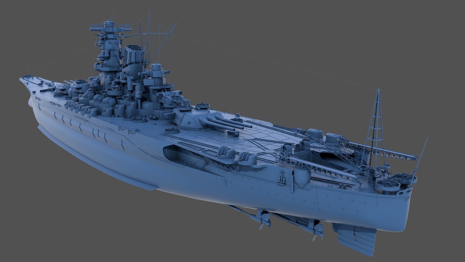 BATTLESHIP YAMATO - Personal license - 1-200 scale 3D print model_1