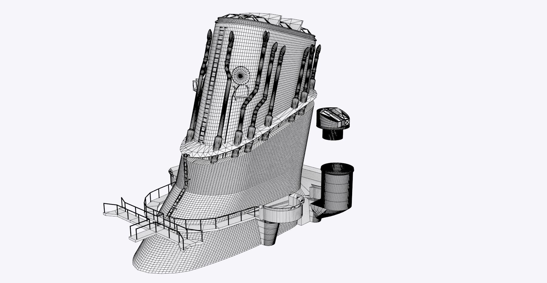 BATTLESHIP YAMATO - Personal license - 1-200 scale 3D print model_23