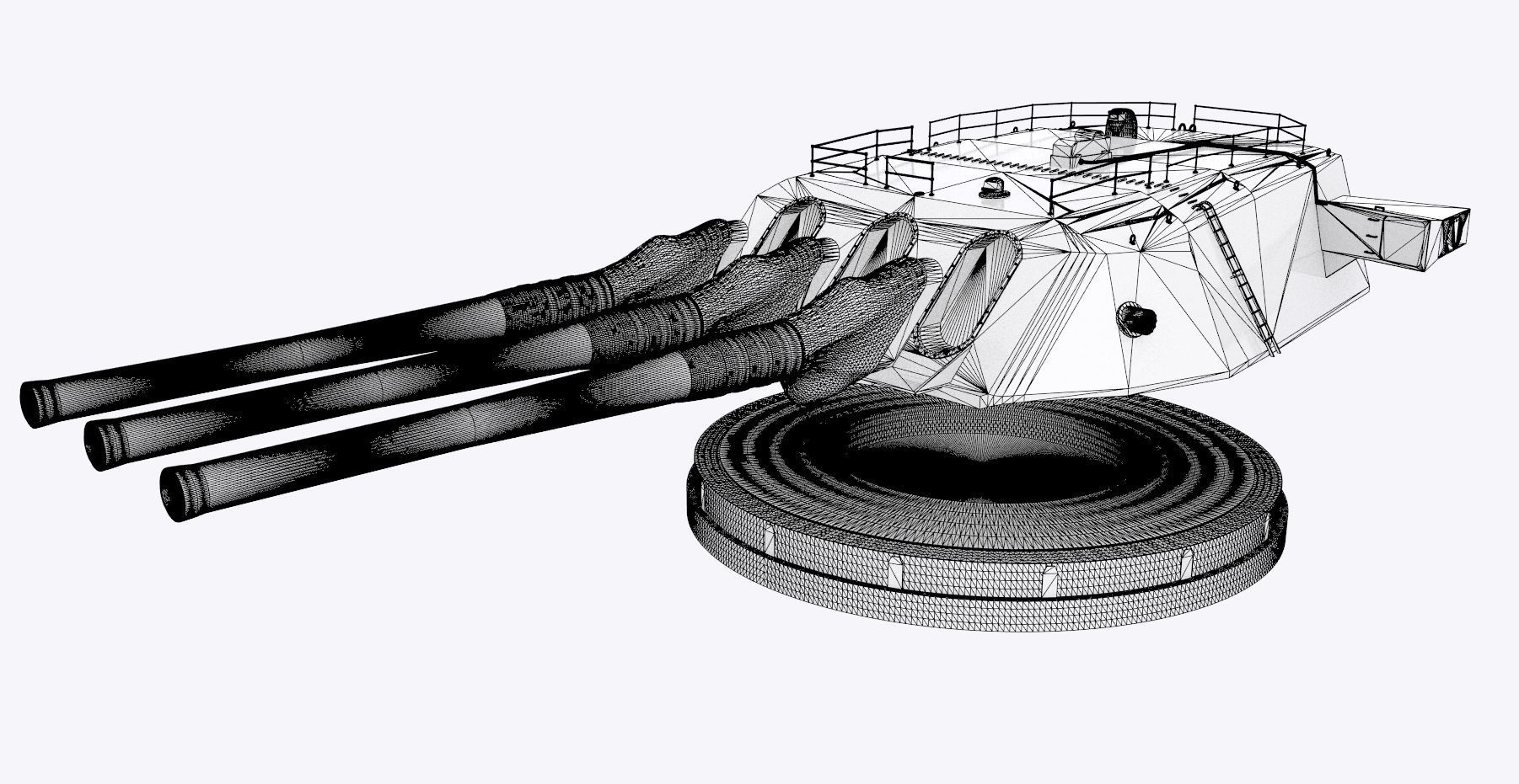 BATTLESHIP YAMATO - Personal license - 1-200 scale 3D print model_26