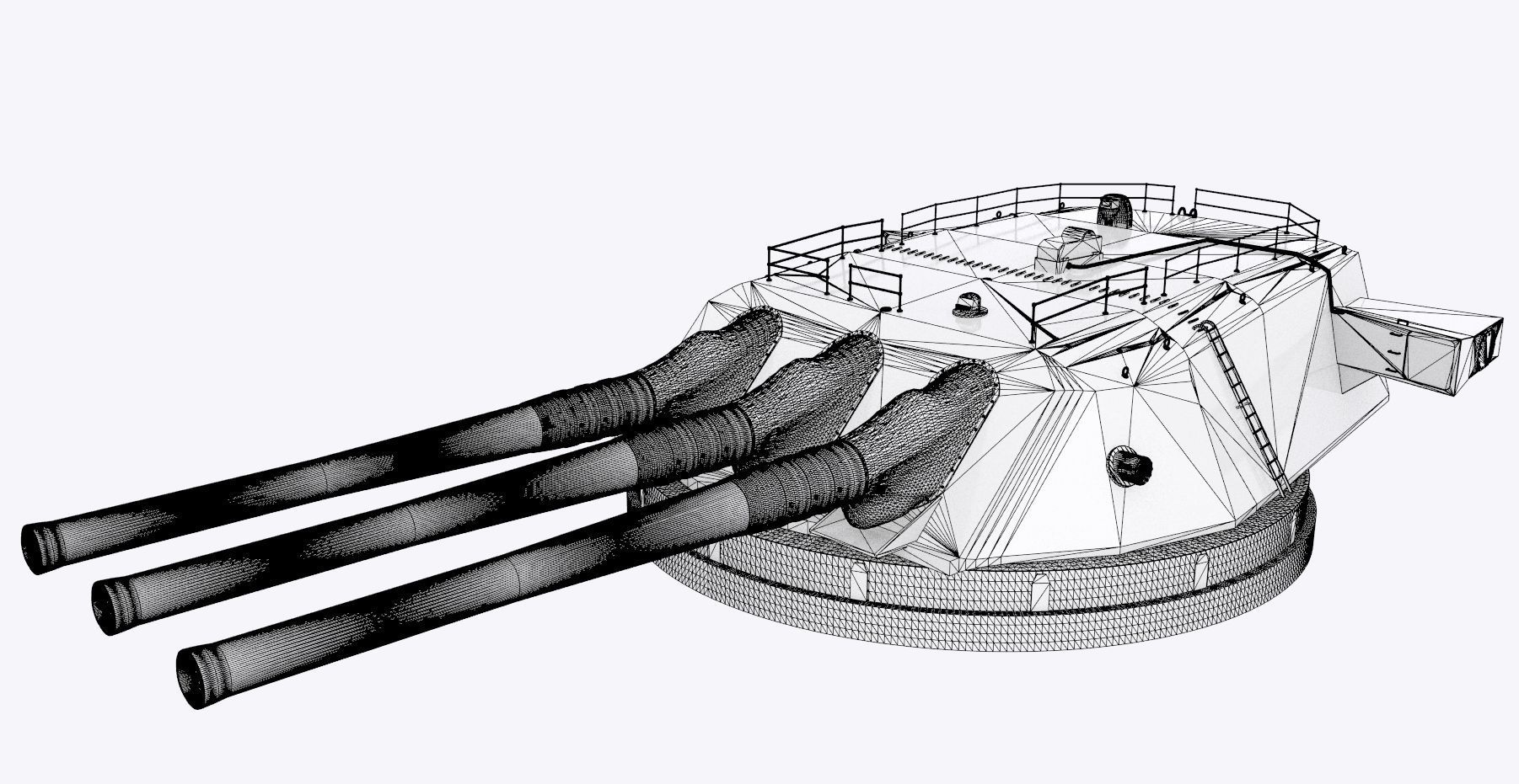 BATTLESHIP YAMATO - Personal license - 1-200 scale 3D print model_25