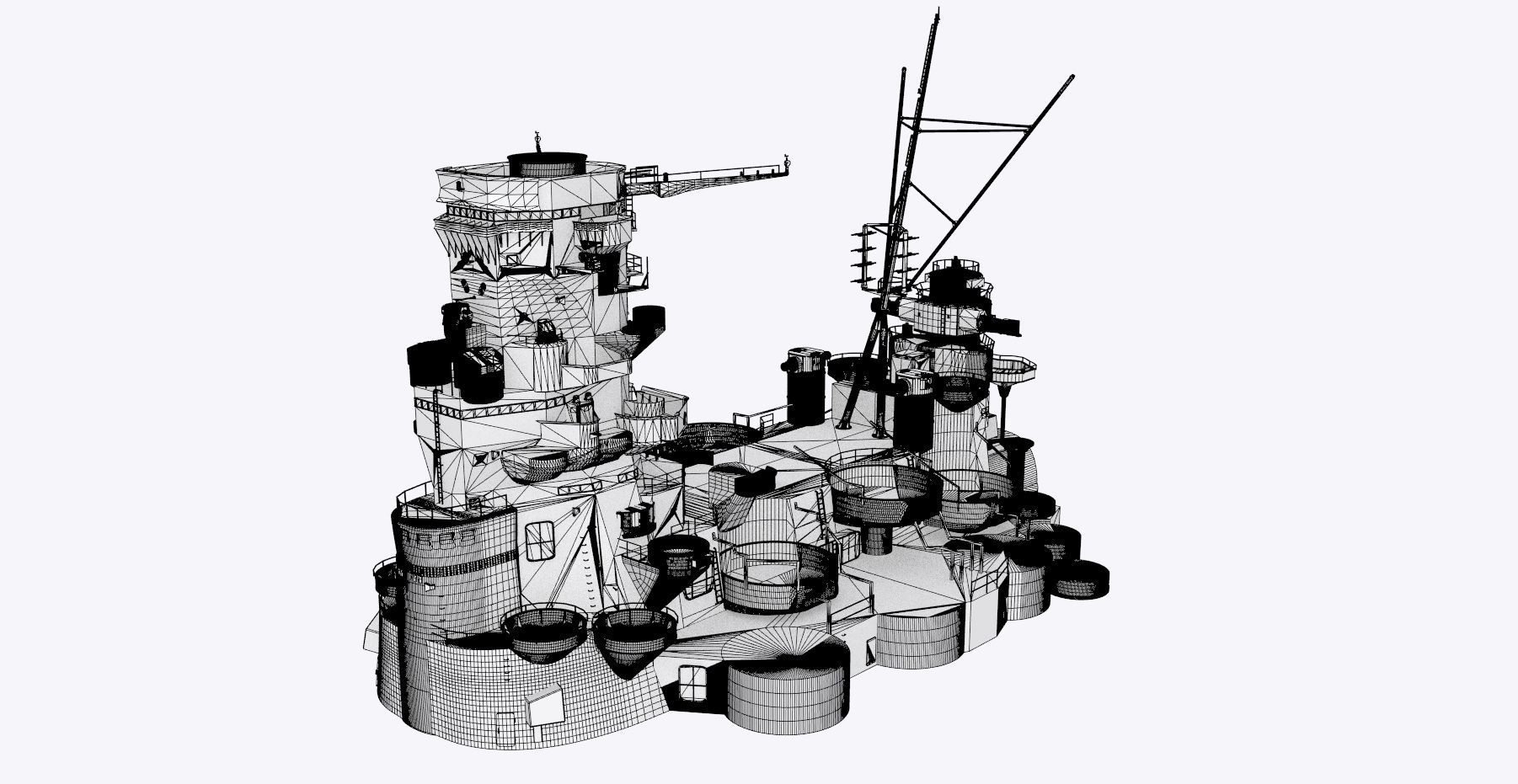 BATTLESHIP YAMATO - Personal license - 1-200 scale 3D print model_16