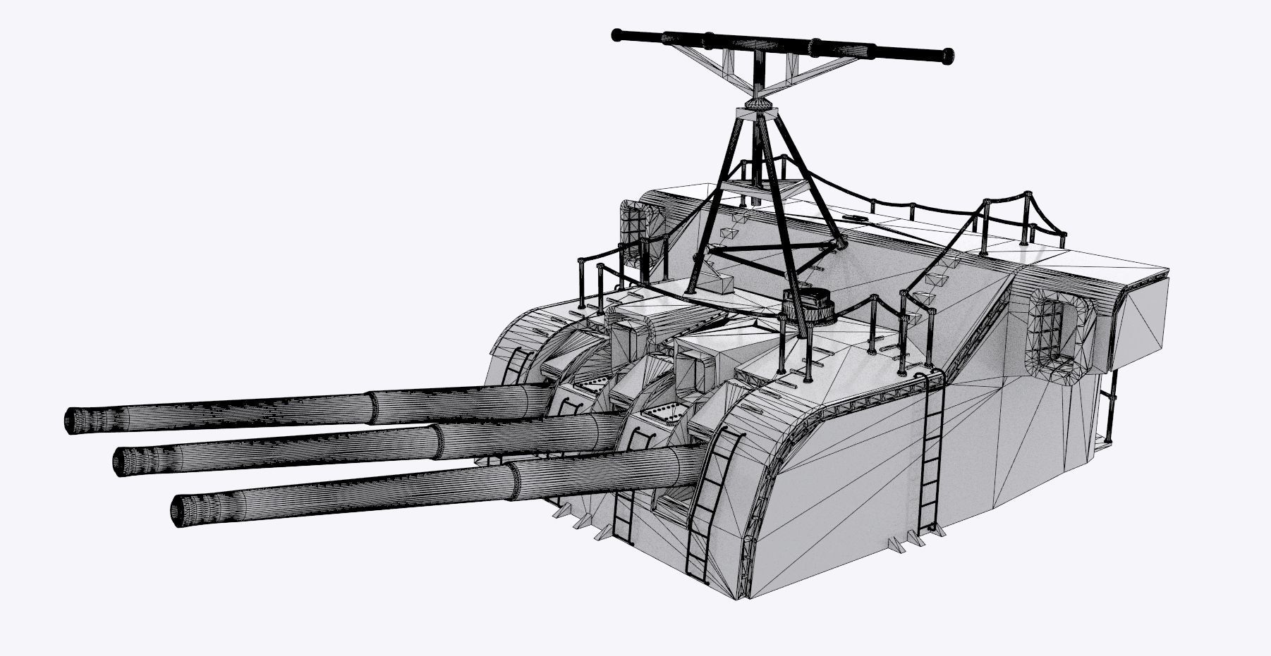 BATTLESHIP YAMATO - Personal license - 1-200 scale 3D print model_29