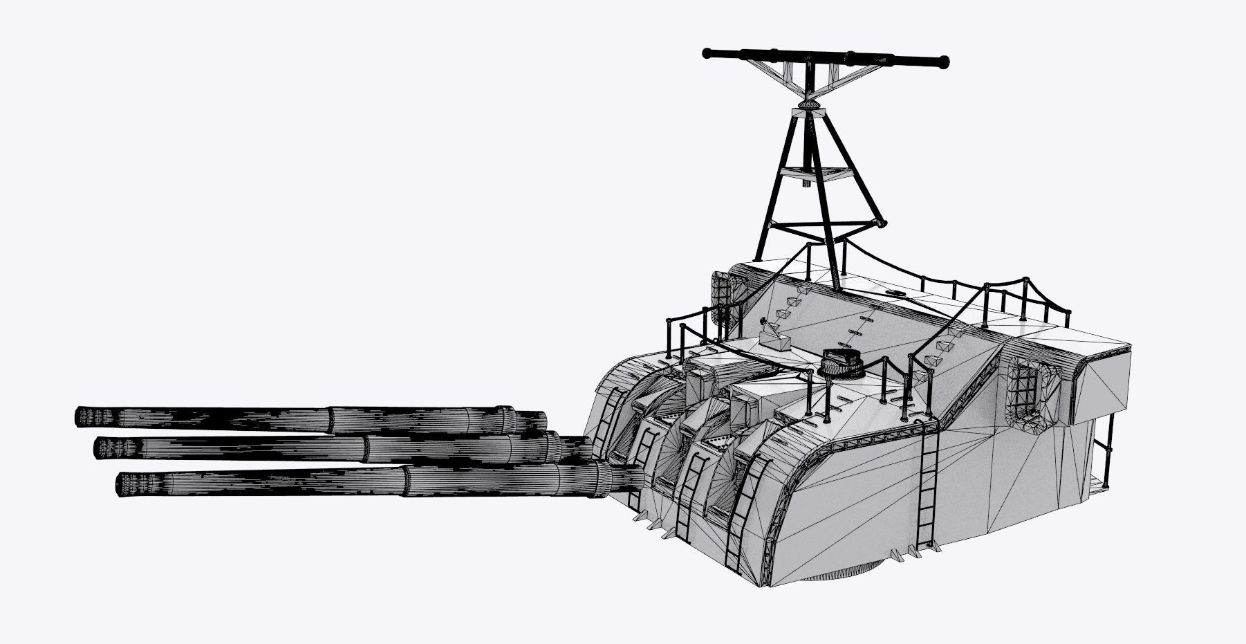 BATTLESHIP YAMATO - Personal license - 1-200 scale 3D print model_30