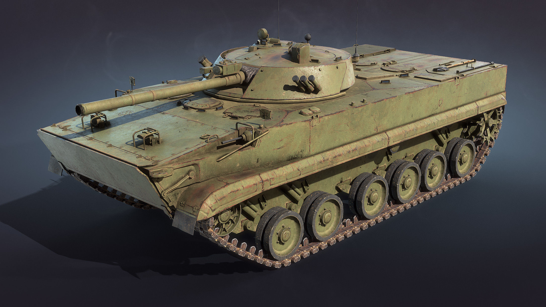 BMP-3 army tank Low-poly 3D model_7