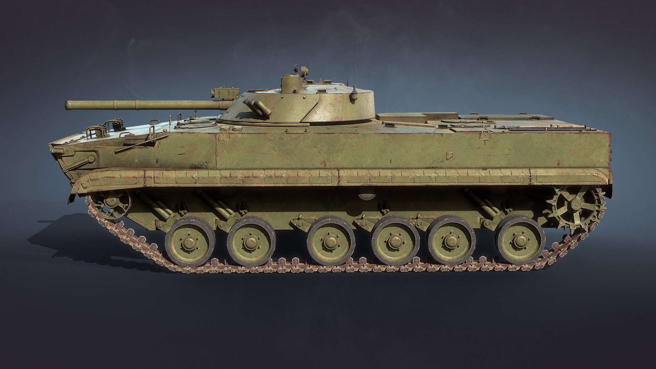 BMP-3 army tank Low-poly 3D model_5