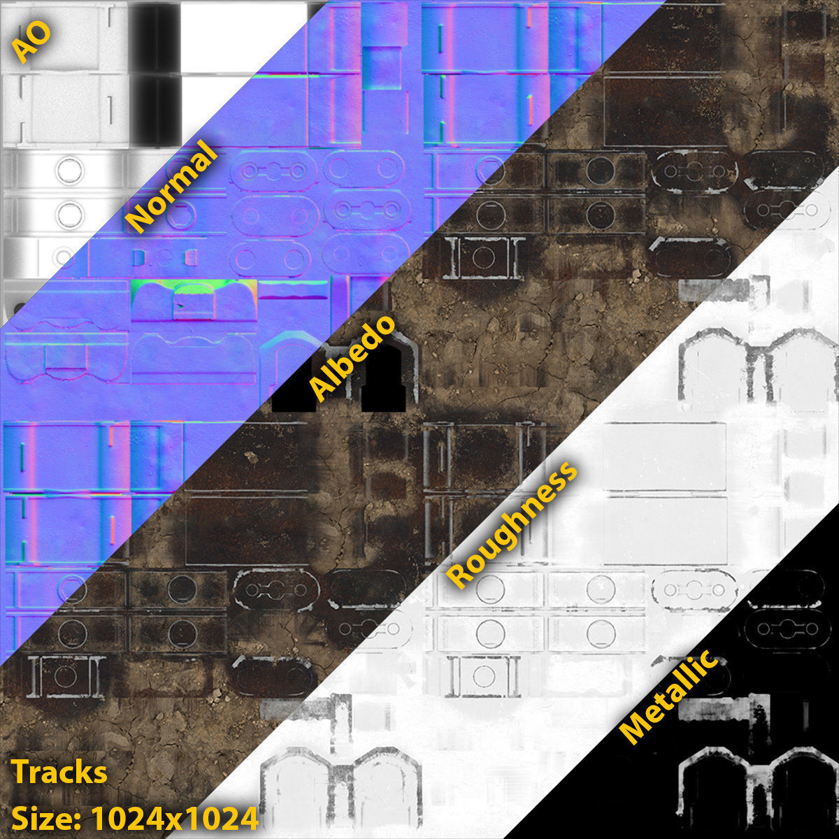 BMP-3 army tank Low-poly 3D model_19