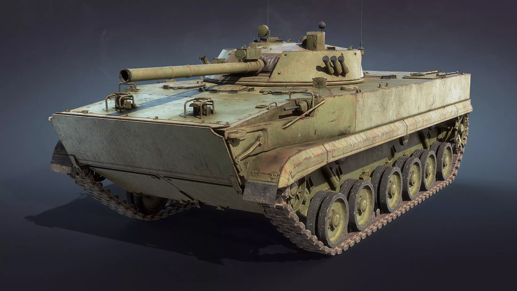 BMP-3 army tank Low-poly 3D model_0