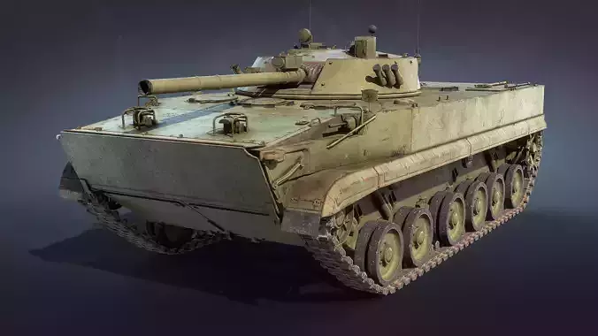 BMP-3 army tank Low-poly 3D model