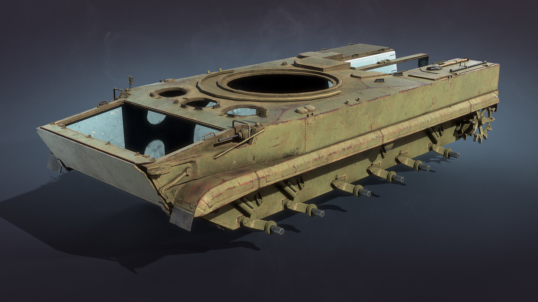 BMP-3 army tank Low-poly 3D model_9