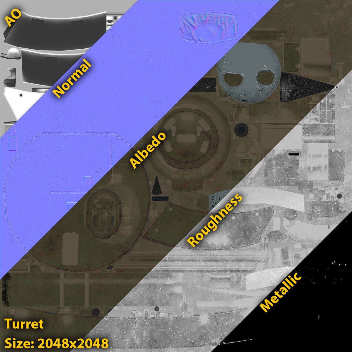 BMP-3 army tank Low-poly 3D model_13