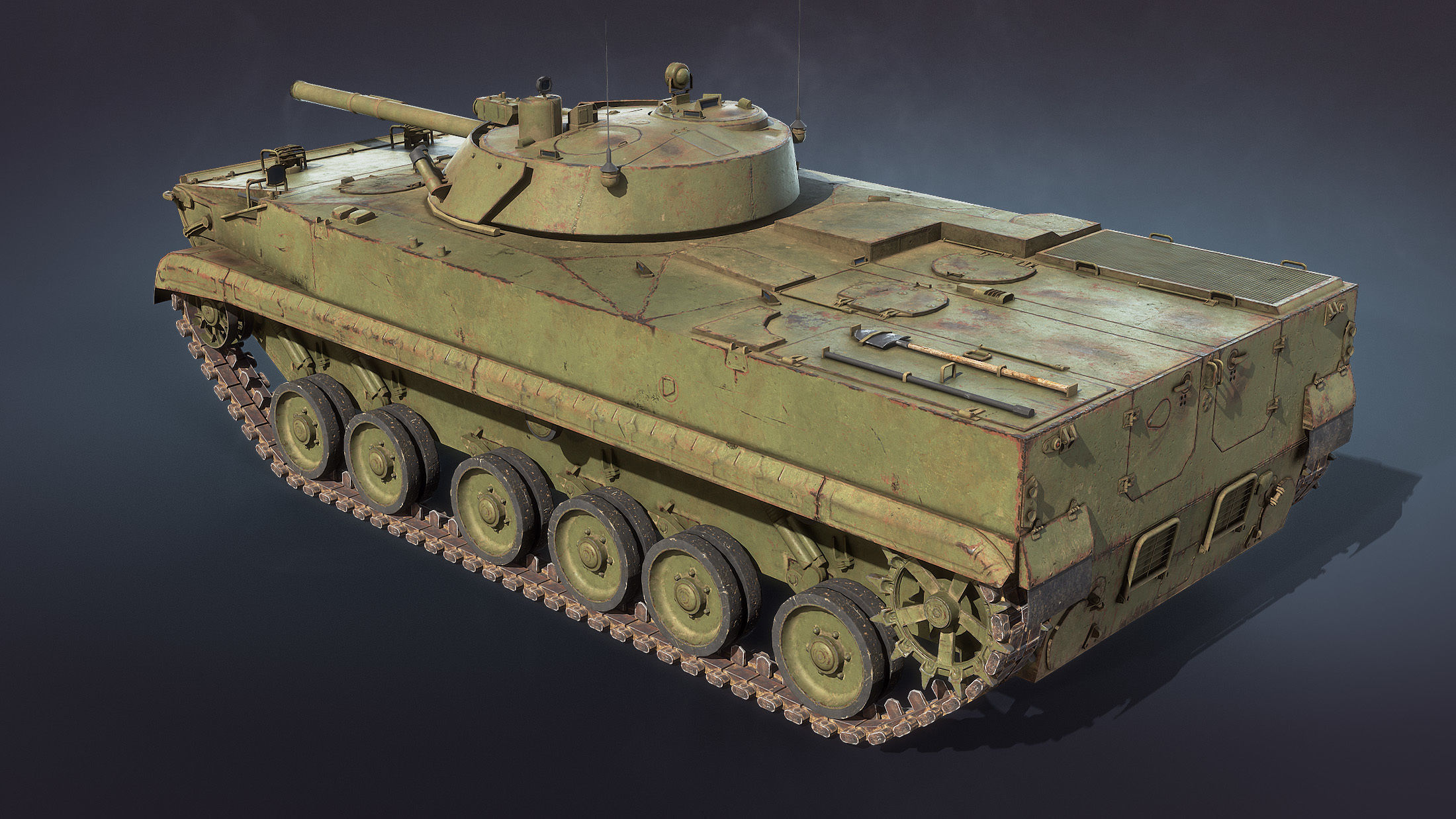 BMP-3 army tank Low-poly 3D model_2