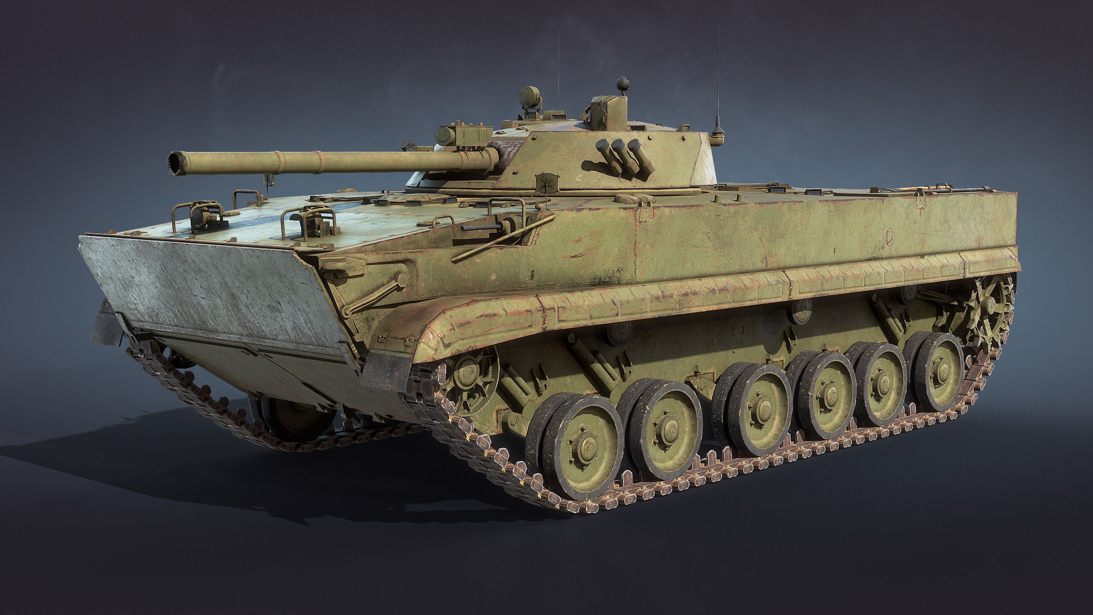 BMP-3 army tank Low-poly 3D model_1