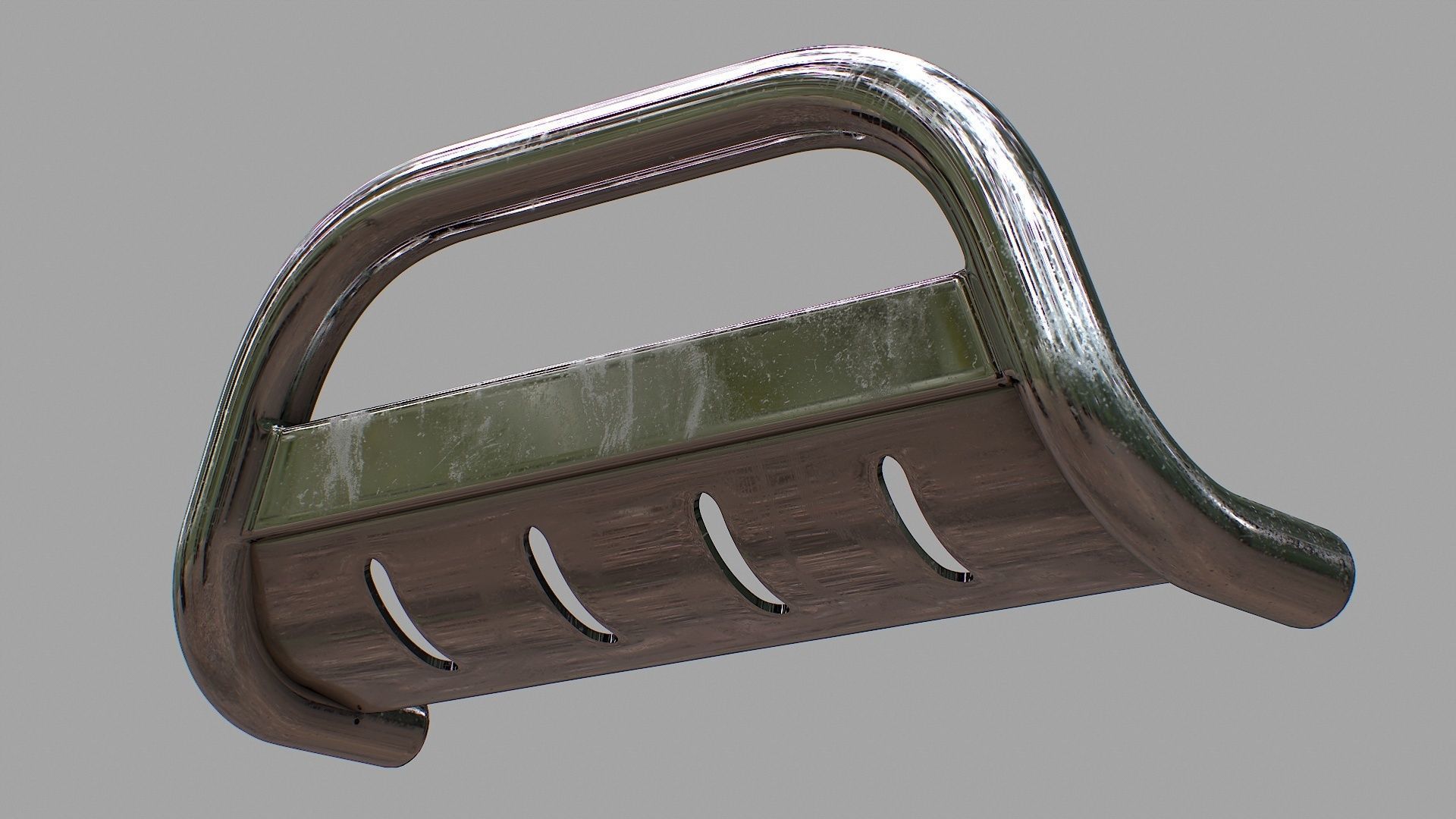 Nudge Bar - Vehicle Attachment Low-poly 3D model_14