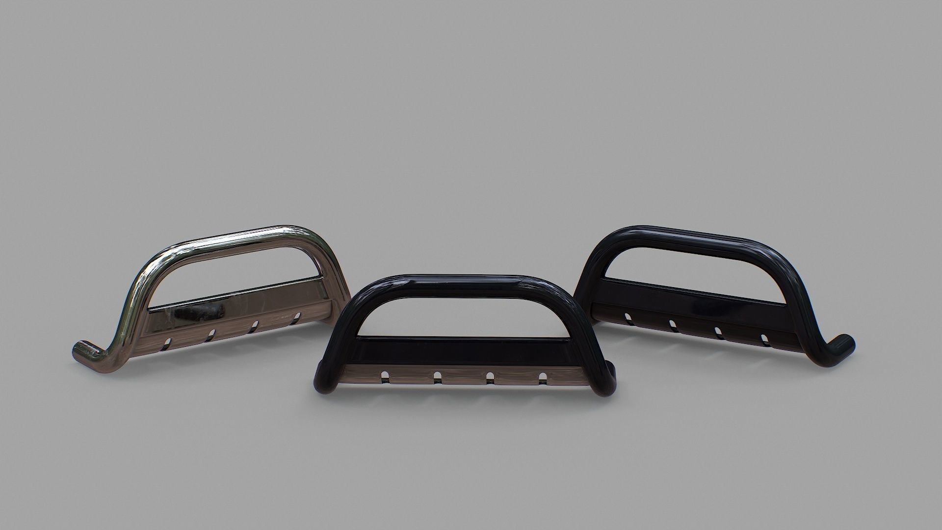 Nudge Bar - Vehicle Attachment Low-poly 3D model_5