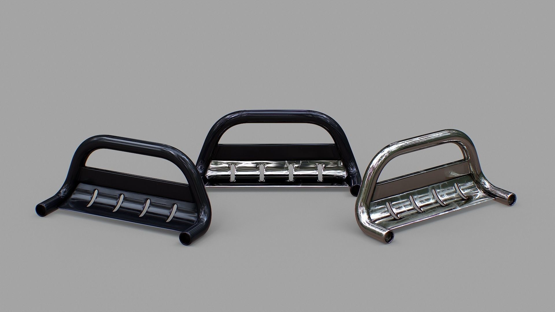 Nudge Bar - Vehicle Attachment Low-poly 3D model_6