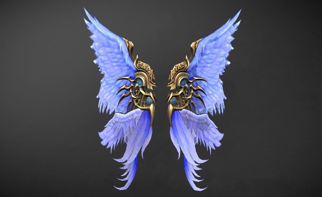 Futuristic Wing Low-poly 3D model_6