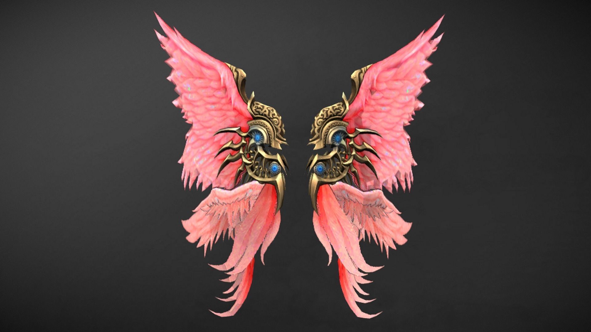 Futuristic Wing Low-poly 3D model_3