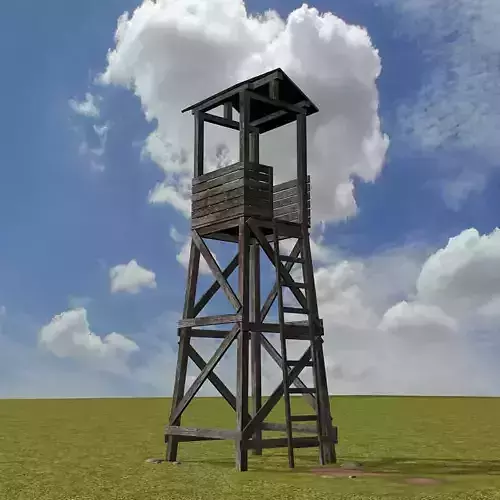 Guard tower 01 low poly