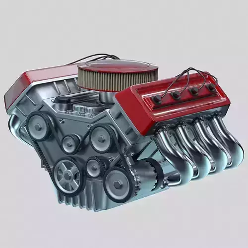 Car engine Animated 3D model