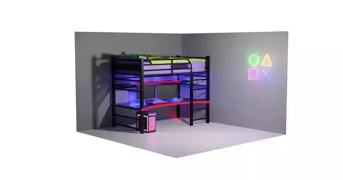 Gaming Room 3D model