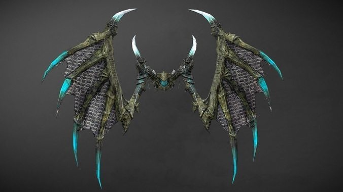 Demon Wing Low-poly 3D model