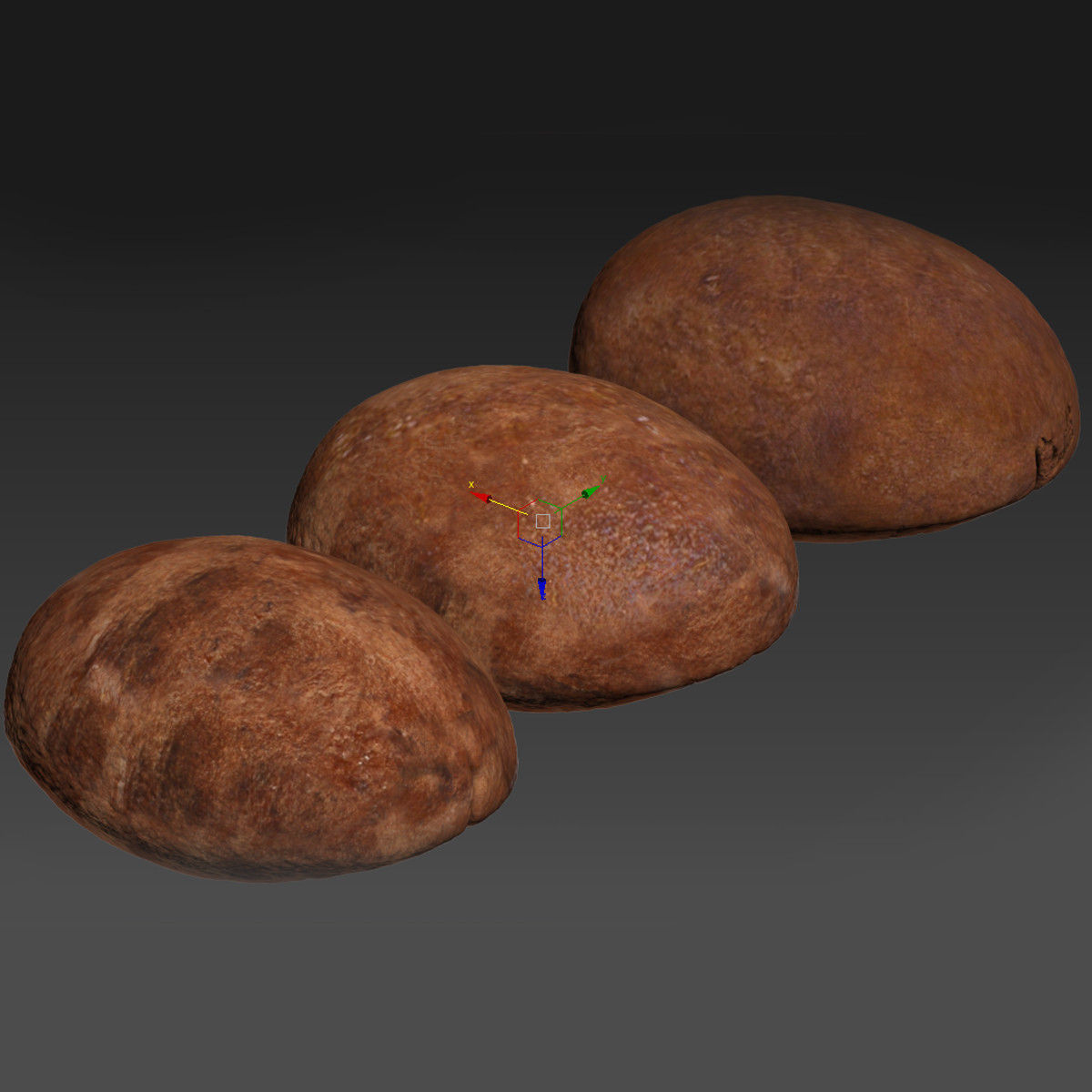 Coffee beans set Low-poly 3D model_5