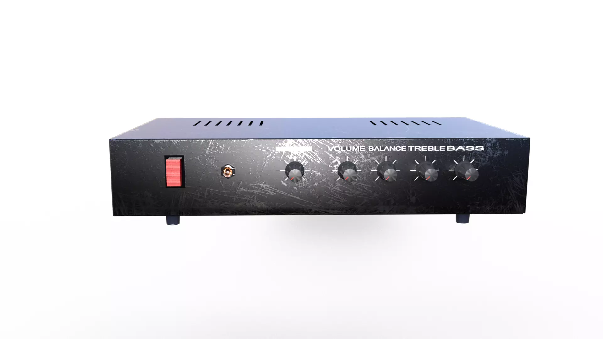 Old Mini Audio Amplifier Free 3D model