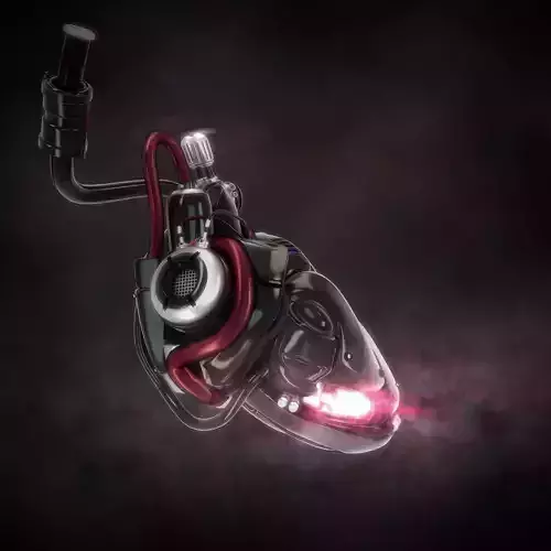 cyber heart concept 3D model