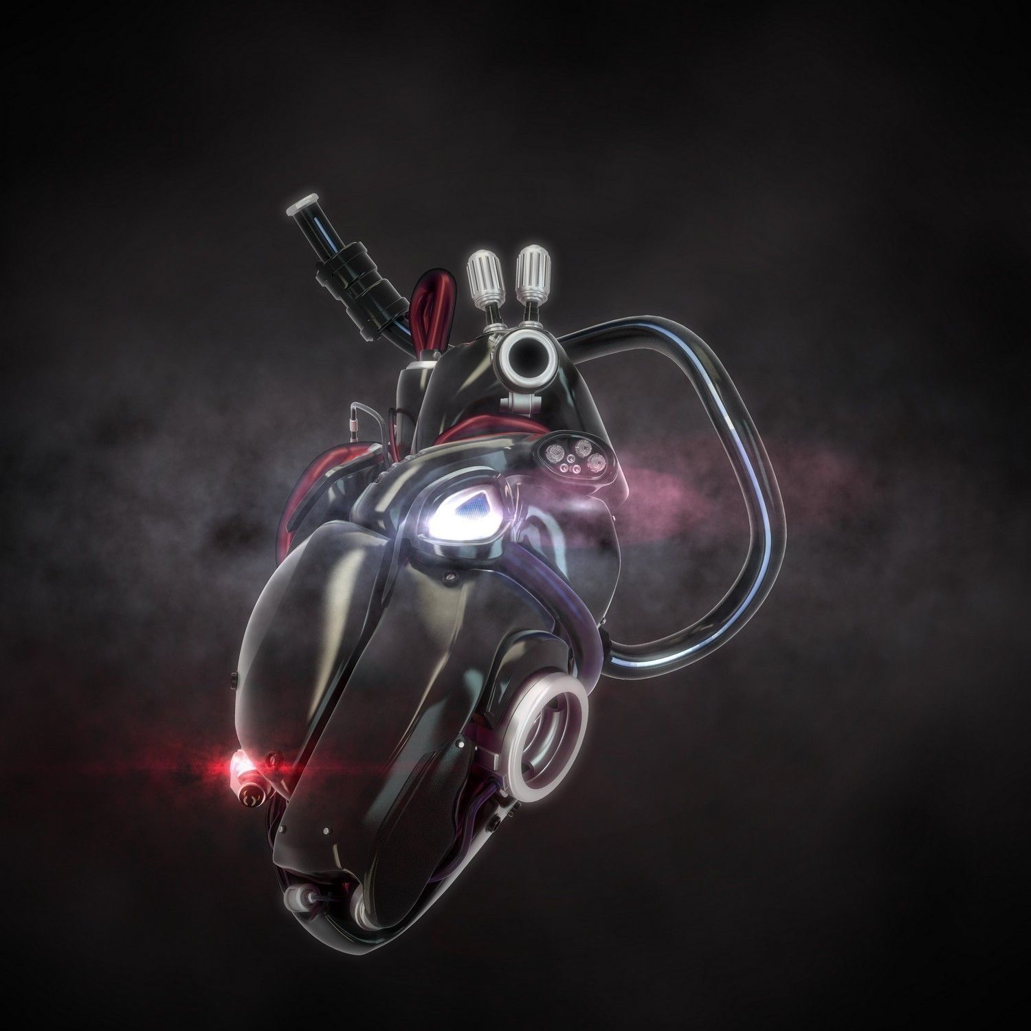 cyber heart concept 3D model_1