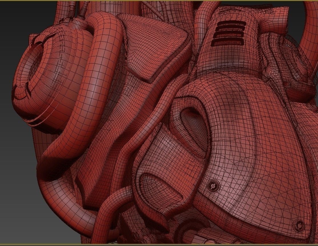 cyber heart concept 3D model_10