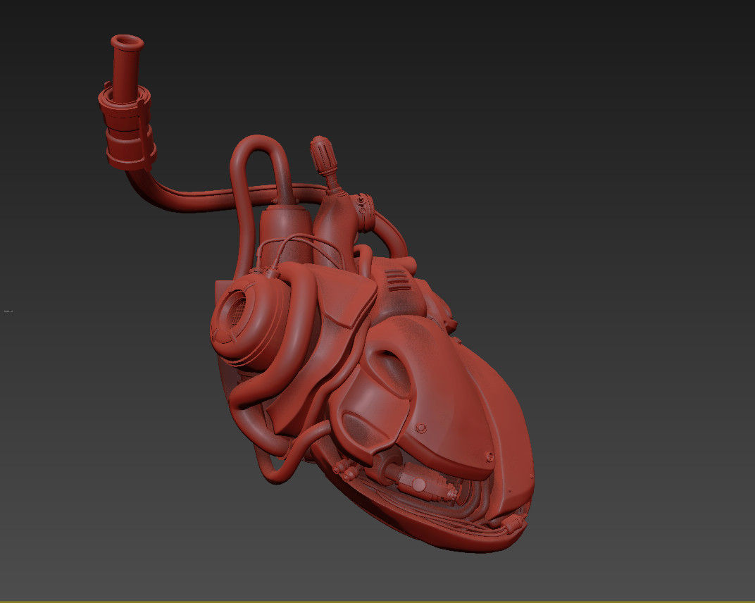 cyber heart concept 3D model_4